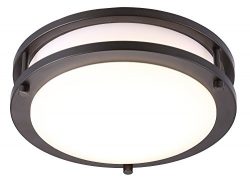 Cloudy Bay LED Flush Mount Ceiling Light,10 inch,17W(120W Equivalent) Dimmable 1150lm,5000K Day  ...