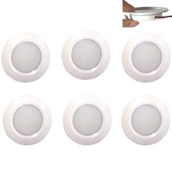 12v-LEDlight Marine White Recessed LED Ceiling Lights – Easy to Install (screw free) Cabin ...