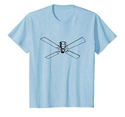 Kids Retro Ceiling Fan Print T-Shirt 8 Baby Blue