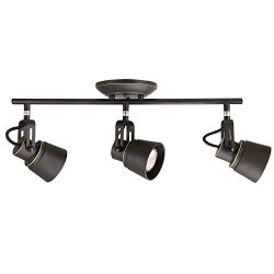 BONLICHT Spotlight Track Lighting -3 Lights Industrial Vintage Semi-Flush Ceiling Light- Oil Rub ...