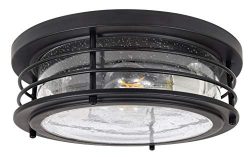 Sylvania 60126 Andover Antique Drum Light, LED, Flush Mount, Dimmable Bulb Included Vintage Fixt ...