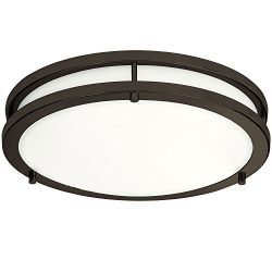 LB72166 LED Flush Mount Ceiling Light, Oil Rubbed Bronze, 16-Inch, 23W, (120W Equivalent), 5000K ...