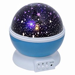 Joso Night Light Projector, 3 Modes 4 LED Beads Rotating Romantic Lamp Relaxing Mood Light Ceili ...