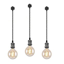 Kiven 1-Light H System Track Mini Pendant, Pearl Black Finish Lamp Holder Fitting Track Light Ki ...