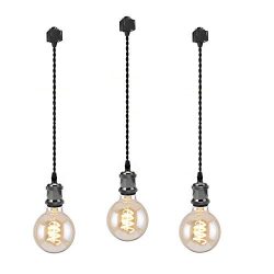 Kiven 1-Light H System Track Mini Pendant, Pearl Black Finish Lamp Holder Fitting Track Light Ki ...