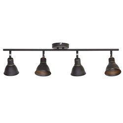 MELUCEE 4-Light Ceiling Spotlights Track Lighting Kit, Kitchen Track Lighting Fixtures Ceiling,  ...