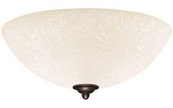 Emerson Ceiling Fans LK83WW White Linen Light Fixture for Ceiling Fans, Medium Base CFL