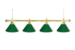 72″ Pool Table Light – Billiard lamp with Metal Green Shades for 9′ Table