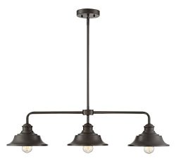 Trade Winds Lighting TW10049ORB 3-Light Vintage Industrial Retro Kitchen Island Counter Pendant  ...