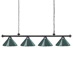 Wellmet 70″ Hanging Pool Table Lights for 8’~11′ Table with 4 Metal Shades, Bi ...