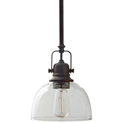 Stone & Beam Vintage-Look Pendant Light, 11.75″-59.25″H, Oil-Rubbed Bronze