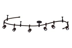 Catalina Lighting 21903-000 Transitional 6 Integrated LED Flex Track Ceiling Light, Bulbs Includ ...