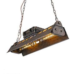 SUSUO Heavy Industrial Wrought Iron Steampunk Steel Ceiling Light Large Chandelier Hanging for K ...