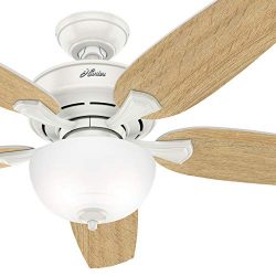 Hunter Fan 54 inch Casual Noble Bronze Indoor Ceiling Fan with Light Kit (Certified Refurbished) ...