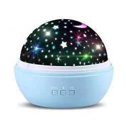 Newest Star/Ocean Rotating Ceiling Projector Night Light for Kids Baby Bedrooms (Blue) – B ...