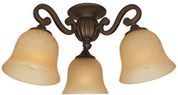 Craftmade LK49-AG-LED Universal 3-Light Kit, LED 27 Total Watts, Aged Bronze Textured