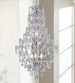 Modern Pendant Chandelier Crystal Raindrop Lighting Ceiling Light Fixture Lamp for Dining Room B ...