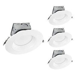 OSTWIN (4 Pack) 6 Inch LED Recessed Lighting Junction Box Dimmable Round LED Recessed Downlight  ...