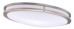 Cloudy Bay LED Flush Mount Ceiling Light,24 Inch 4000K Cool White,28W Dimmable,Brushed Nickel Ov ...