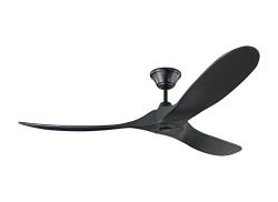 Monte Carlo 3MAVR60BKBK Maverick Modern Ceiling Fan, 60-inch Matte Black Blades