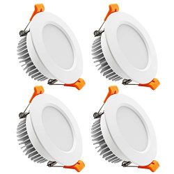 YGS-Tech 3.5 Inch LED Recessed Lighting Dimmable Downlight, 7W(55W Halogen Equivalent), 4000K Na ...