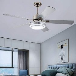 Andersonlight Fan 48″ LED Indoor Stainless Steel Ceiling Fan with Light and Remote Control