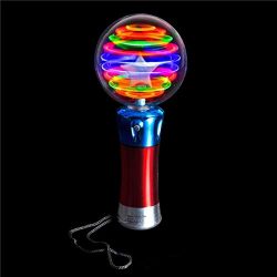 Rhode Island Novelty LED Spinning Light Party Disco Wand | One Wand