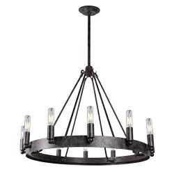 7Pandas 12-Light Indoor Retro Chandeliers E12, Antique Pendant Lighting, for Living Room Dining  ...