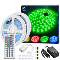 LED Strip Lights Kit, Govee Non-waterproof 2x5m(32.8Ft in Total) 5050 RGB 300led Strips Lighting ...