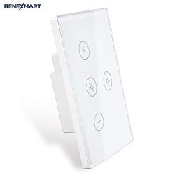 Benexmart Smart WiFi ceiling fan switch Compatible with Alexa Google Home Smart Life App Control ...