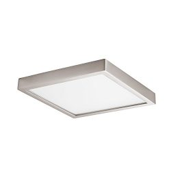 GetInLight Square 8-inch Dimmable Flush Mount Ceiling Fixture, 14 Watt, Brushed Nickel Finish, 3 ...