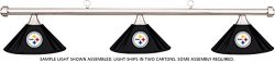 NFL Pittsburgh Steelers Black Metal Shade/Chrome Bar Billiard Pool Table Light