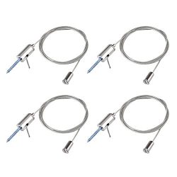 OTTFF 4 Pcs Lighting Light Suspension Cables Kit Hanging Chains, Per Strip Load 3KG & 3ft /  ...