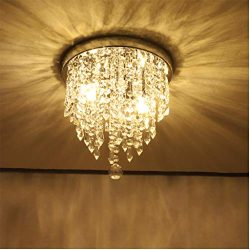 Beyonds Supreme Luxury Ceiling Light Flush Mounted Crystal Ceiling Lamp, 9.84″ X 9.8″ ...