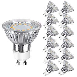 SHINE HAI GU10 LED Light Bulbs 50W Equivalent, 3000K Warm White Track Lighting, 120 Degree Beam  ...