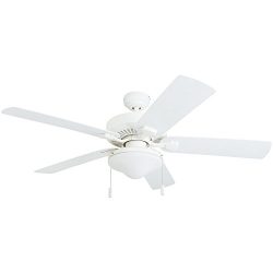 Honeywell Ceiling Fans 50513-01 Belmar Outdoor LED Ceiling Fan, ABS Weatherproof Blades, White