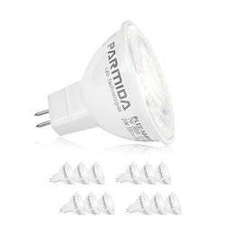 (12 Pack) Parmida LED MR16 Bulb, GU5.3 Base, Dimmable, 7W (50W Equivalent), 5000K (Day Light), 5 ...