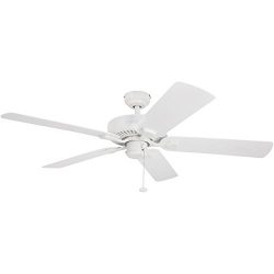 Honeywell Belmar 52-Inch Indoor/Outdoor Ceiling Fan, Five Damp Rated Fan Blades, White