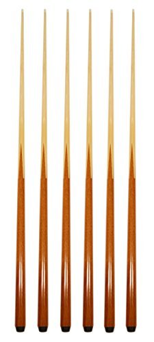 Set of 6 Pool Cues New 57″ Real 4-Prong House Bar Billiard Pool Cue Stick