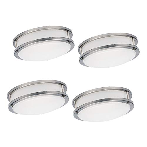 OSTWIN 14-inch Medium size LED Ceiling Light Fixture Flush Mount, Dimmable, Round 24Watt(150W Re ...