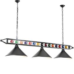 Hanging Pool Table Lamp, Billiard Light, 3 Pendant Light for Game Room, Dinning Room, Living Roo ...