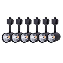 mirrea 6 Pack LED Track Lighting Heads Compatible with Single Circuit H Type Track Lighting Rail ...