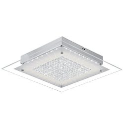 Crystal Close to Ceiling Light Fixtures Auffel Morden LED Flush Mount Lighting 11-Inch Dimmable  ...