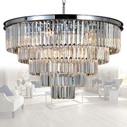 MEELIGHTING 16 Lights Crystal Chandelier Modern Chandeliers Lighting Pendant Ceiling Light Fixtu ...