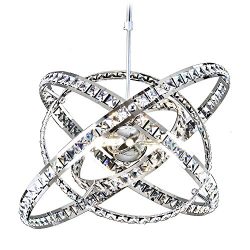 MEEROSEE MD86263MN Crystal Modern Sphere Orb Globe Cage Round Pendant Fixtures Dining Room Conte ...