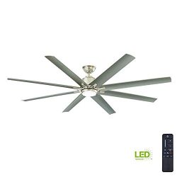 Home Decorators Collection Kensgrove 72 in. LED Indoor/Outdoor Brushed Nickel Ceiling Fan