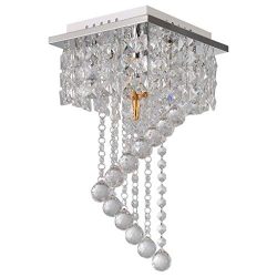 Hellofishly Modern Crystal Chandelier,Pendeant Ceiling Lamp LED Modern Light Home Decor E12,Ligh ...