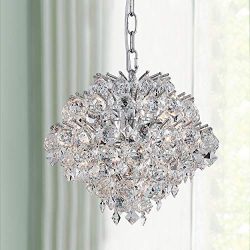 Modern Pendant Chandelier Crystal Raindrop Lighting Ceiling Light Fixture Lamp for Dining Room B ...