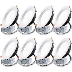 TORCHSTAR 18W 6″ Slim Recessed Ceiling Light with J-Box, Ultra Bright 1500lm, Dimmable IC  ...