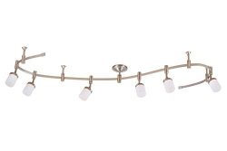 Catalina Lighting 21904-000 Transitional 6 Integrated LED Flex Track Ceiling Light, Bulbs Includ ...